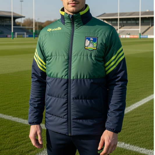 O'Neills Limerick GAA Player's Range Padded Jacket Men's (Marine Bottle Green)