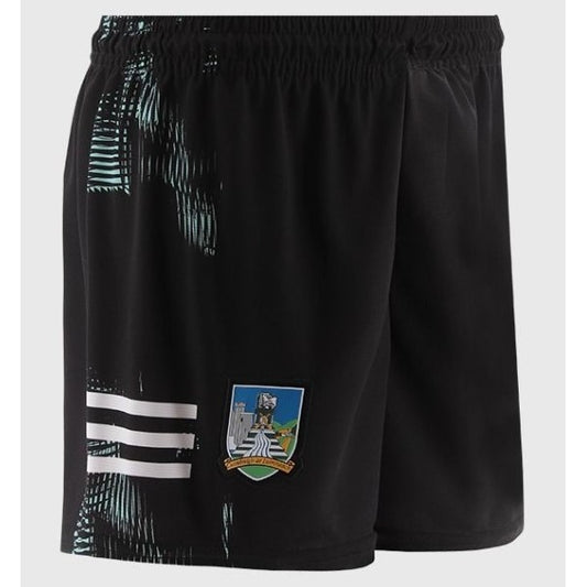 O'Neills Limerick GAA Away Shorts Kid's (Black White Mint)