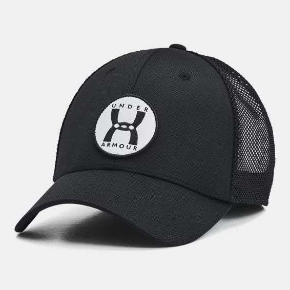 Under Armour Essential Mid Trucker Hat Men's (Black White 001)