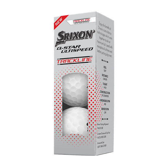 Srixon Q Star Ultispeed Trackline Golf Balls x 3