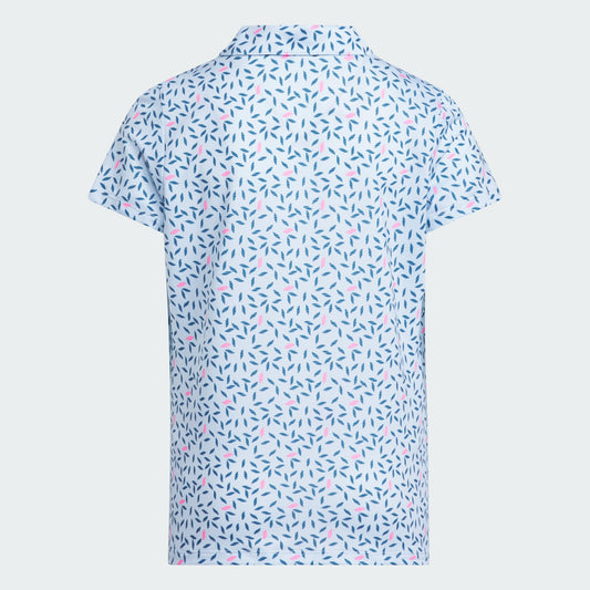 Adidas Printed Polo Shirt Girls (Crystal Sky JY590)
