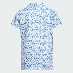 Adidas Printed Polo Shirt Girls (Crystal Sky JY590)