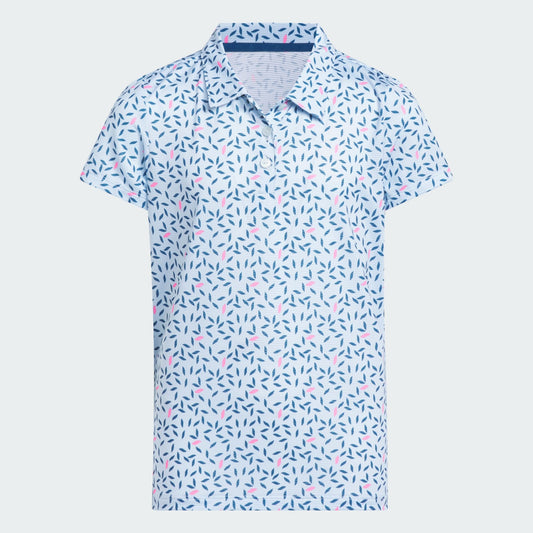 Adidas Printed Polo Shirt Girls (Crystal Sky JY590)