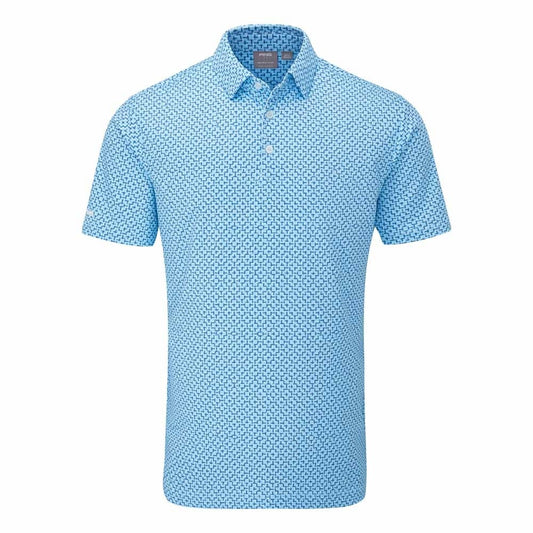 Ping Ephron Golf Polo Shirt Men's (Baltic Sea Multi)