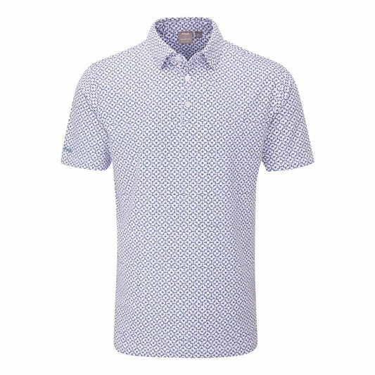 Ping Ephron Golf Polo Shirt Men's (White Pink Haze)