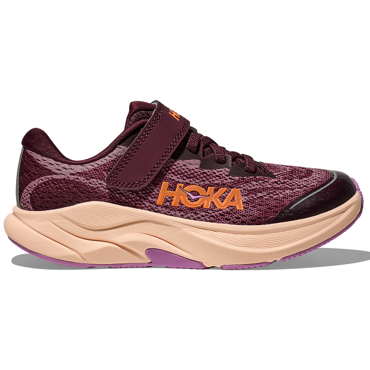 Hoka Rincon 4 Running Shoes Little Kid's (Black Cherry Mauve BMV)