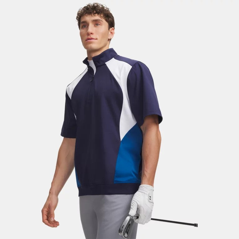 Under Armour Drive Wind Short Sleeve Half Zip Top Men's (Navy 410)
