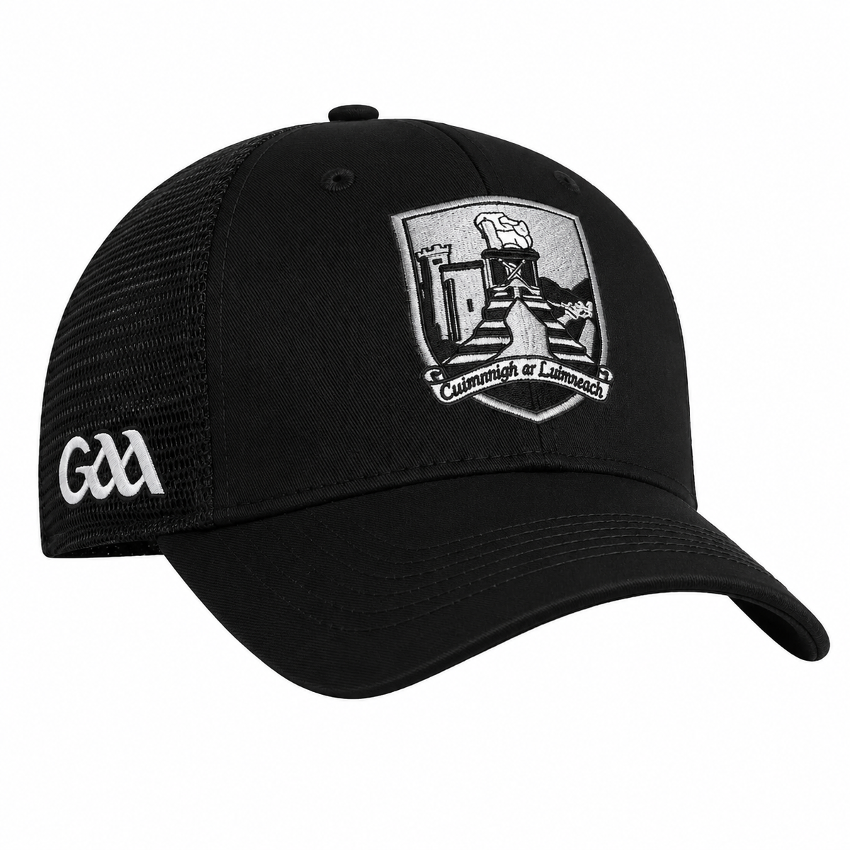 Limerick GAA Baseball Cap Unisex (Black Silver)