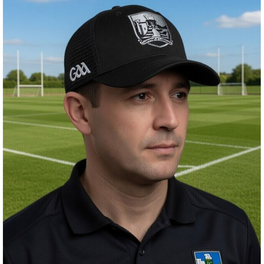 Limerick GAA Baseball Cap Unisex (Black Silver)