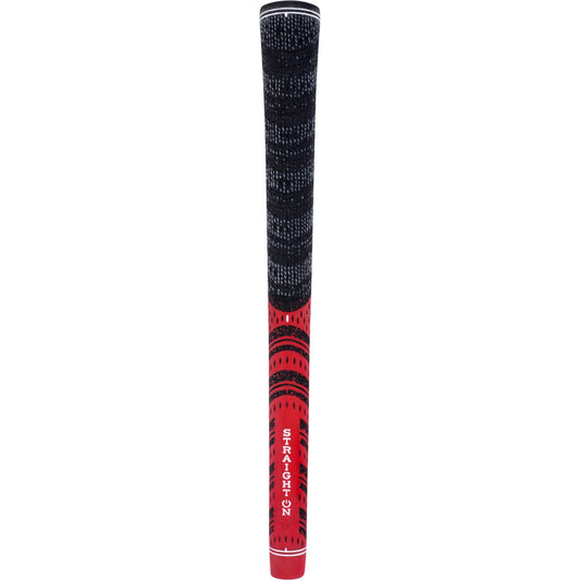 Straight On Double Compound Midsize  Golf Grip (Black Red)