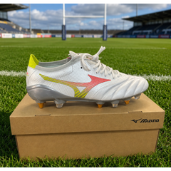 Mizuno Morelia Neo V Elite Mix SG Rugby Boots Men's (White Orange)