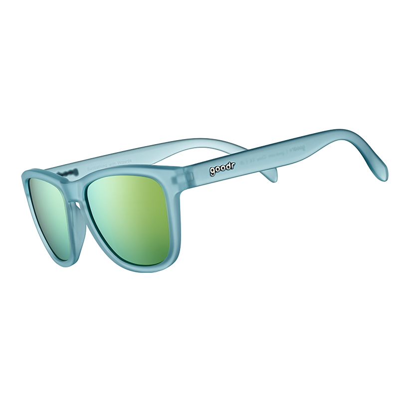 Goodr Sunbathig With Wizards Sunglasses (Blue Gold Mirrored)