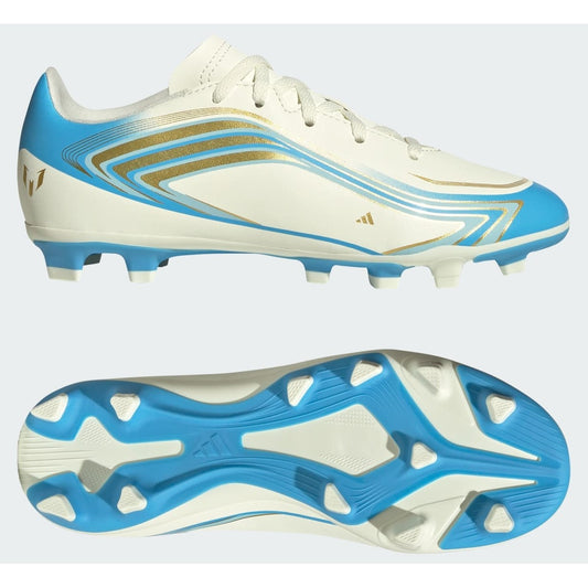 Adidas F50 Messi Club FG/MG Football Boots Kid's (White Blue IH1915)