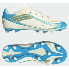 Adidas F50 Messi Club FG/MG Football Boots Kid's (White Blue IH1915)