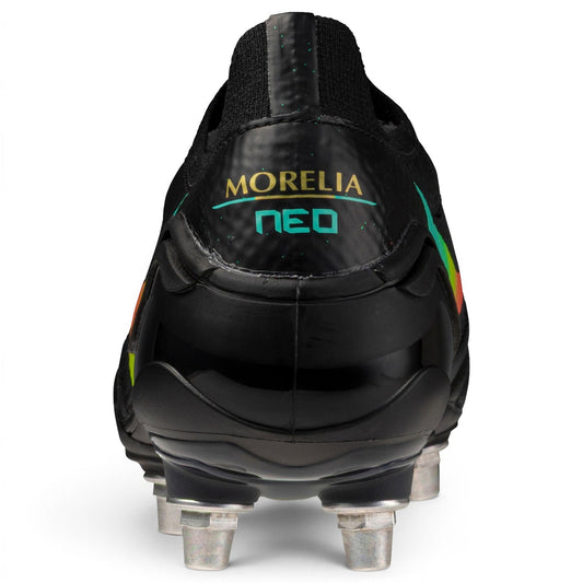 Mizuno Morelia Neo V Elite Soft Ground Rugby Boots Men's (Black Orange)