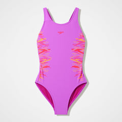 Speedo Placement Muscleback Swimsuit Girls (Purple Orange 004)