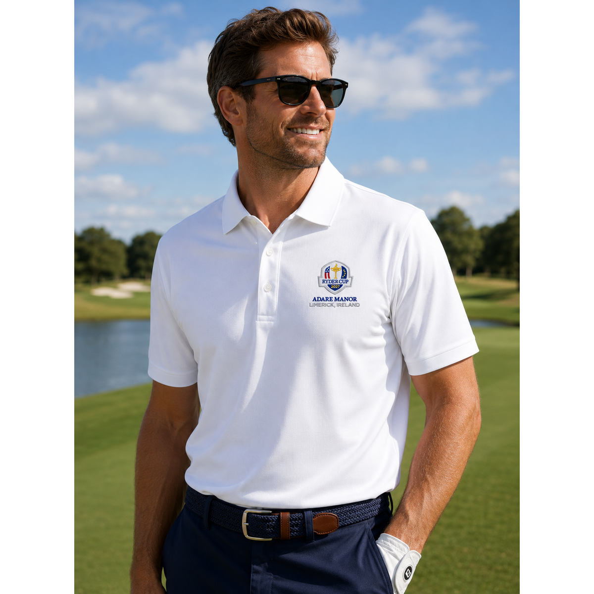 Glenmuir Ryder Cup 2027 Deacon Polo Shirt Men's (White)