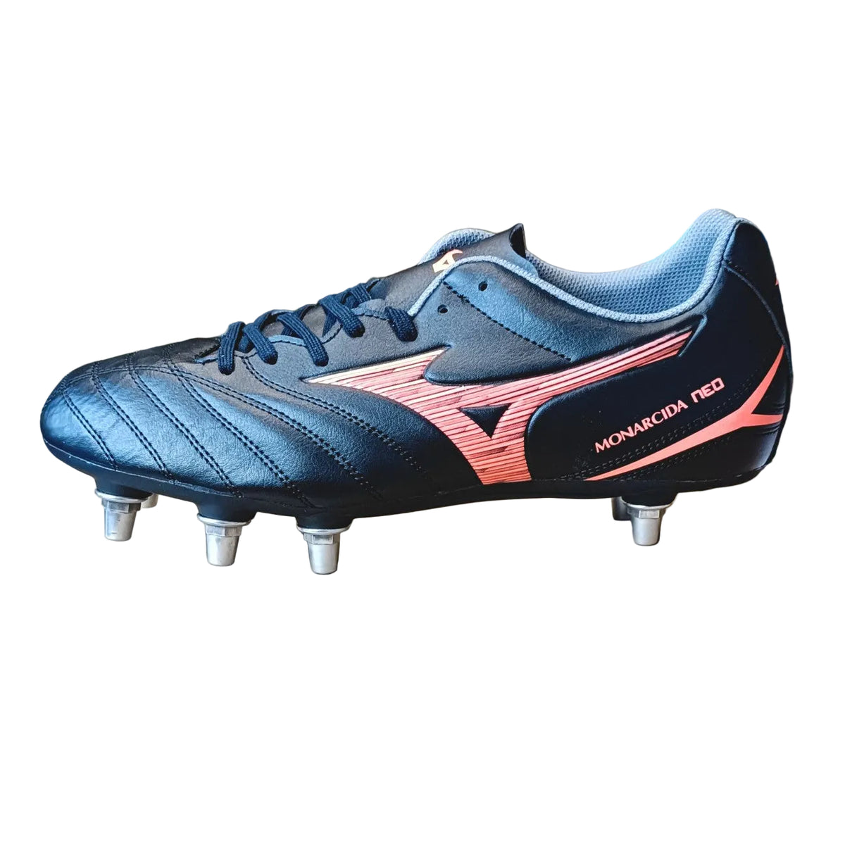 Mizuno Monarcida Neo III SG Rugby Boots Men's (Black Red)