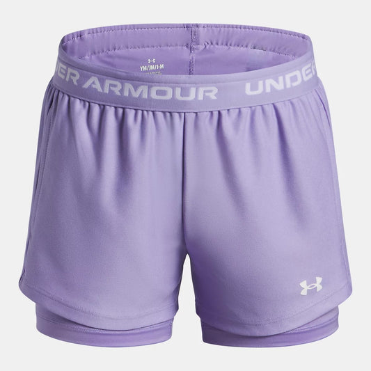 Under Armour Play Up 2 in 1 Shorts Girls' (Purple White 538)