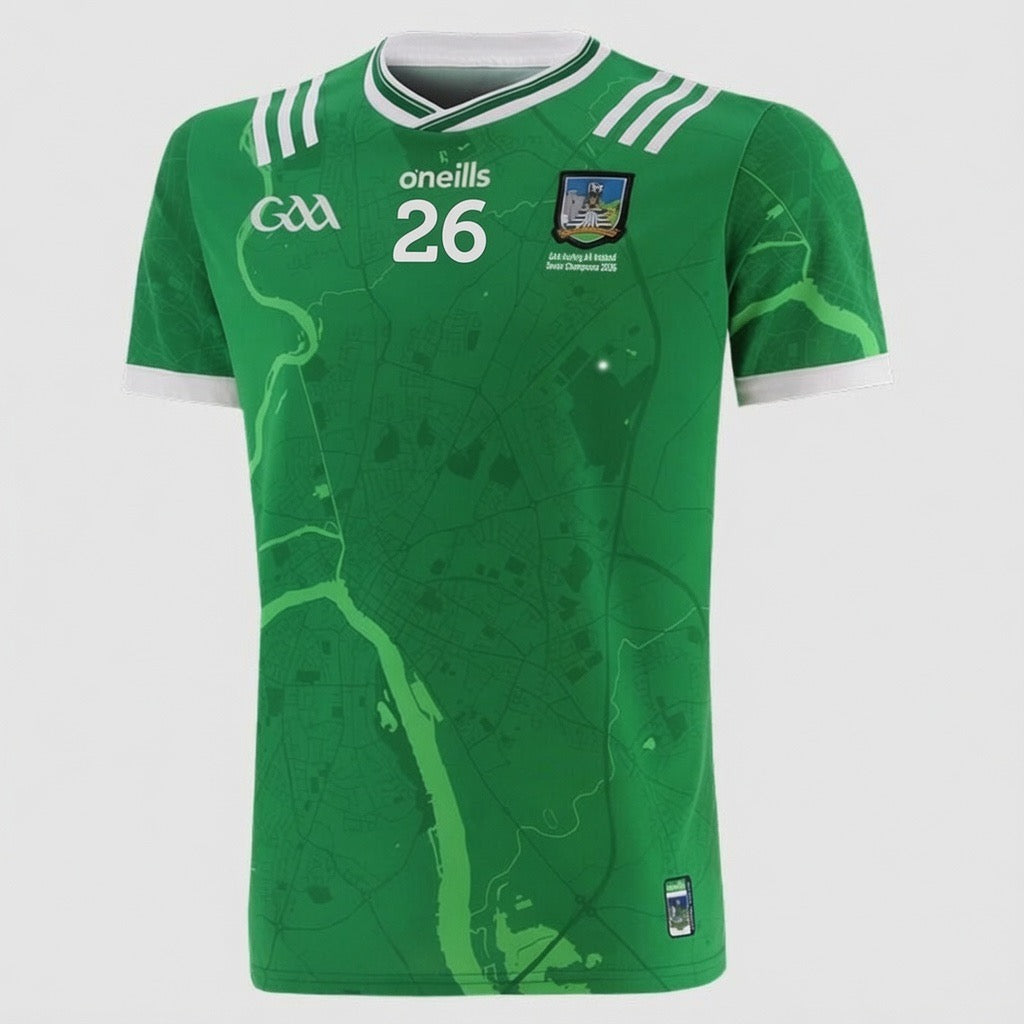 O'Neills Limerick GAA All Ireland Hurling Champions Jersey 2026 Kids*Pre Sale-Delivery in the next number of weeks, date to be confirmed*