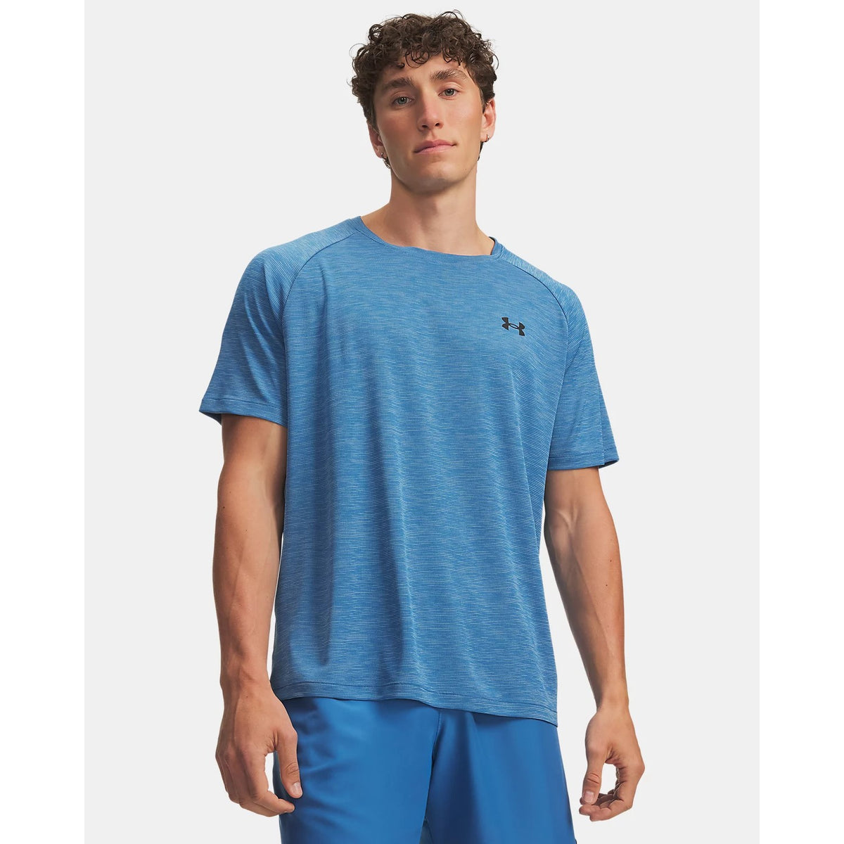 Under Armour Tech Textured T-Shirt Men's (Aegean Blue Black 430)