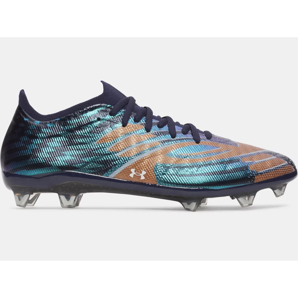 Under Armour Shadow Elite 4 FG Mach Football Boots Men's (Navy White Copper 410)