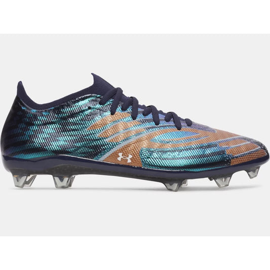 Under Armour Shadow Elite 4 FG Mach Football Boots Men's (Navy White Copper 410)