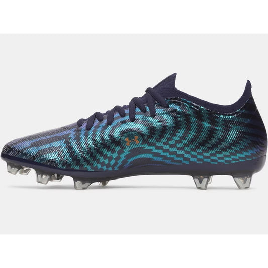 Under Armour Shadow Elite 4 FG Mach Football Boots Men's (Navy White Copper 410)