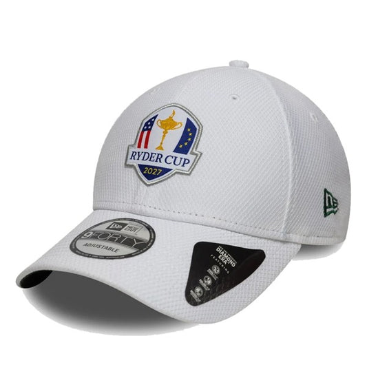 New Era Diamond Ryder Cup Europe 2027 9FORTY Adjustable Cap – Adults | White