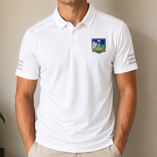 O'Neills Limerick GAA Axia 061 Polo Shirt Men's (White)