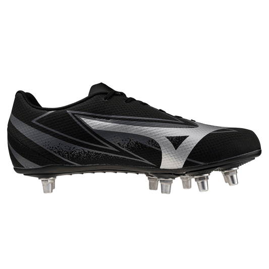 Mizuno Waitangi Pro SG Rugby Boots Men's (Black Galaxy Silver)
