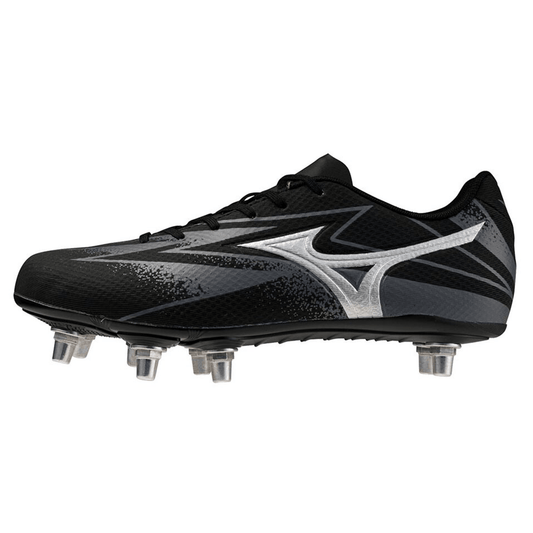 Mizuno Waitangi Pro SG Rugby Boots Men's (Black Galaxy Silver)