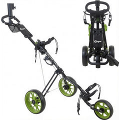 Cougar Track 3 Wheel Golf Trolley (Black Green)