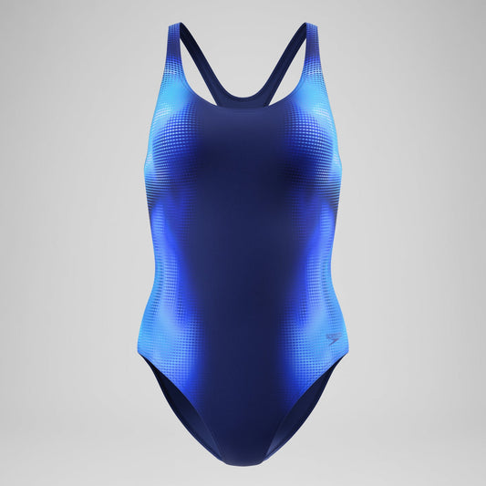 Speedo Placement Medalist One Piece Swimsuit Women's (Navy Blue)