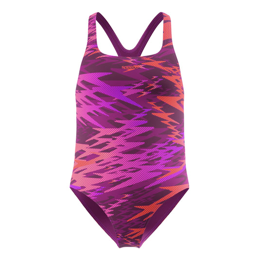 Speedo Hyperboom Allover Medalist Swimsuit Girls (Pink)