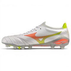 Mizuno Morelia Neo IV Elite FG Football Boots Men's (White Orange)