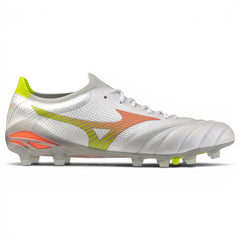 Mizuno Morelia Neo IV Elite FG Football Boots Men's (White Orange)