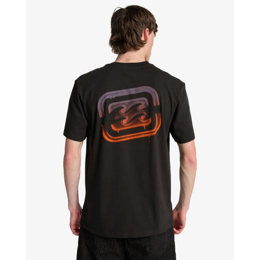 Billabong Crayon Wave T-Shirt Men's (Washed Black WAA)