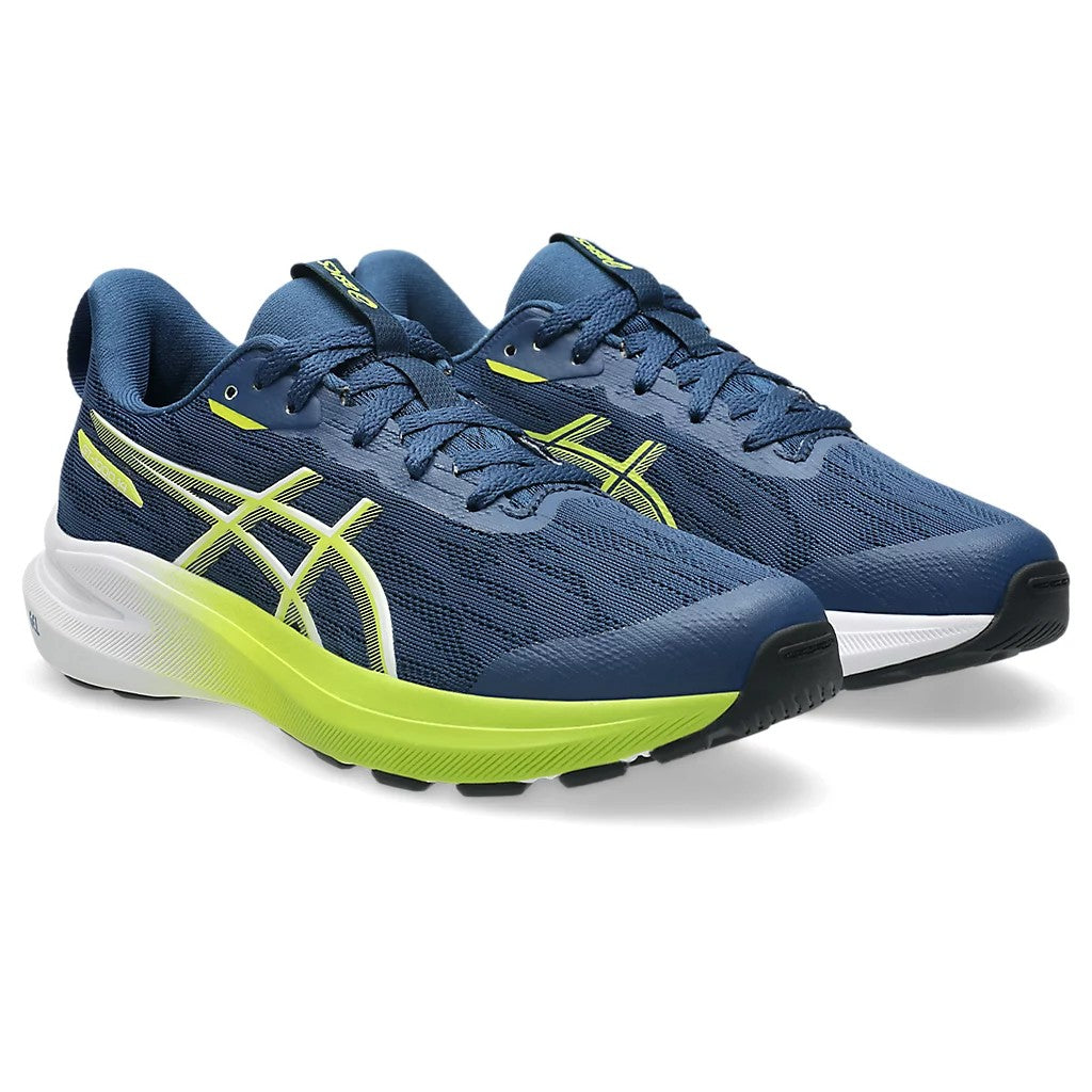 Asics GT 1000 14 GS Kid's Running Shoes (Independence Blue Neon Lime 404)