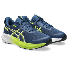 Asics GT 1000 14 GS Kid's Running Shoes (Independence Blue Neon Lime 404)