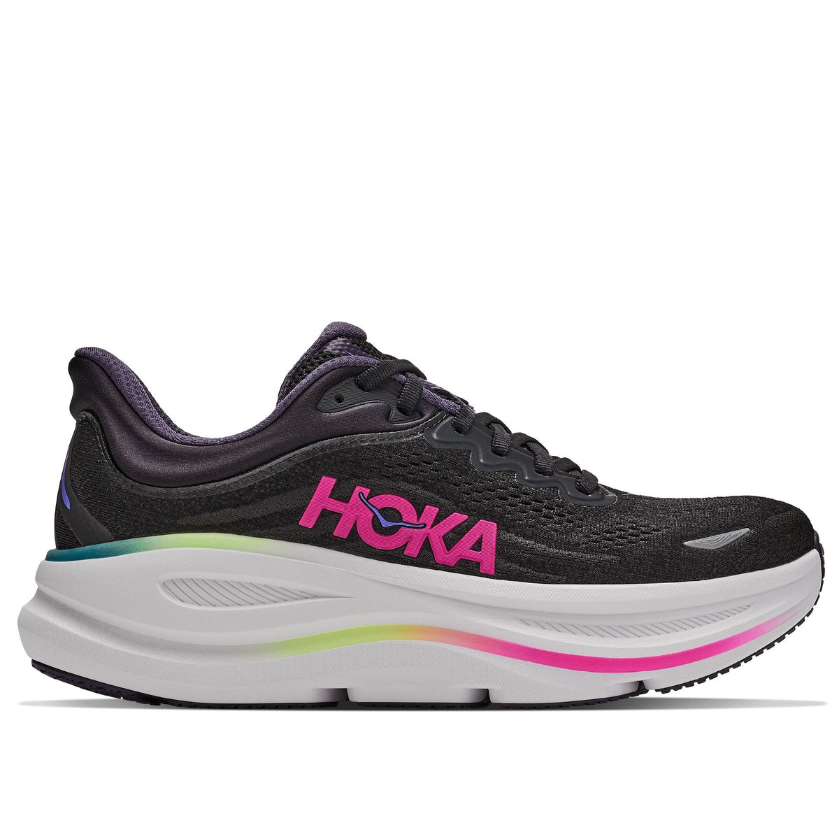Hoka Bondi 9 Running Shoes Women's (Black Neon Dragonfruit)