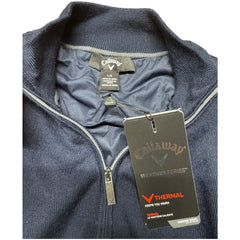 Callaway Quarter Zip Merino Wool Windproof Sweater Men's (Navy Blue 410)