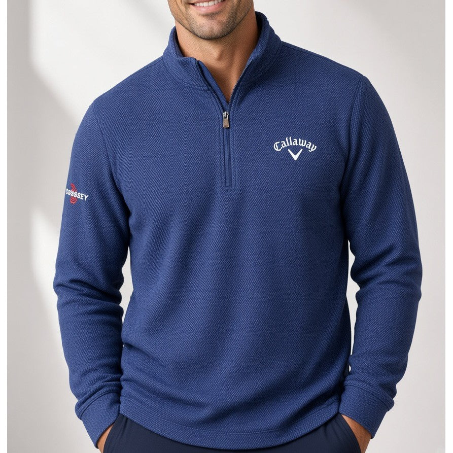 Callaway Quarter Zip Lifestyle Double Top Men's (Peacoat Navy 410)