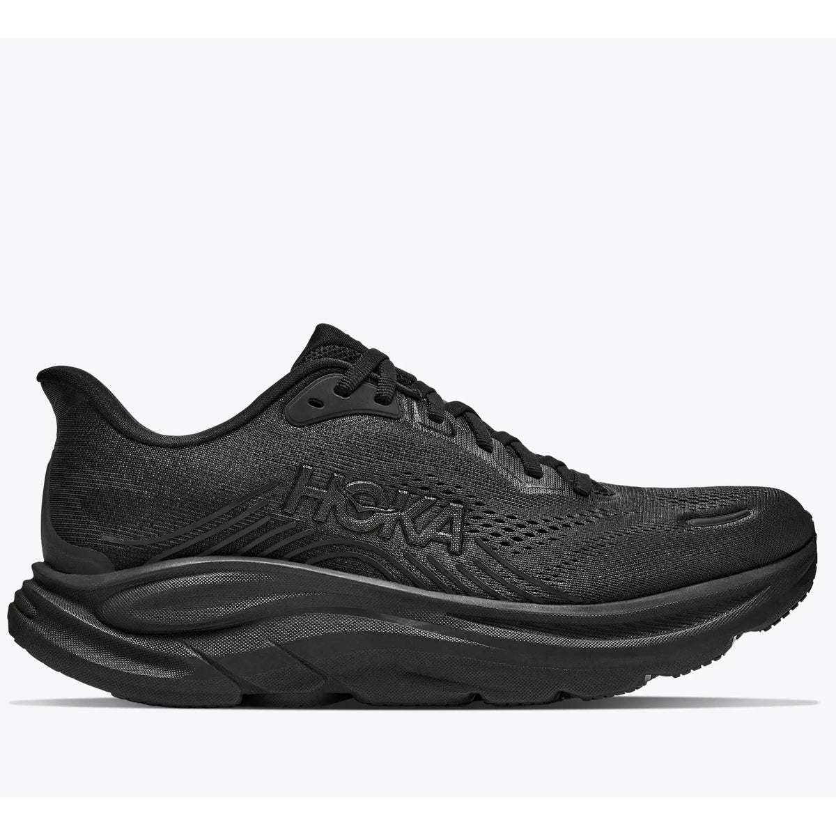 Hoka Clifton 11 Running Shoes Women's Wide (Black Black BBLC)