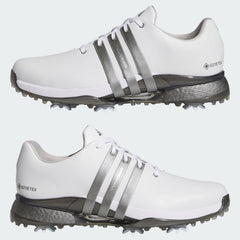 Adidas Tour360 Gore-Tex Wide Golf Shoes (Cloud White Iron Metallic )
