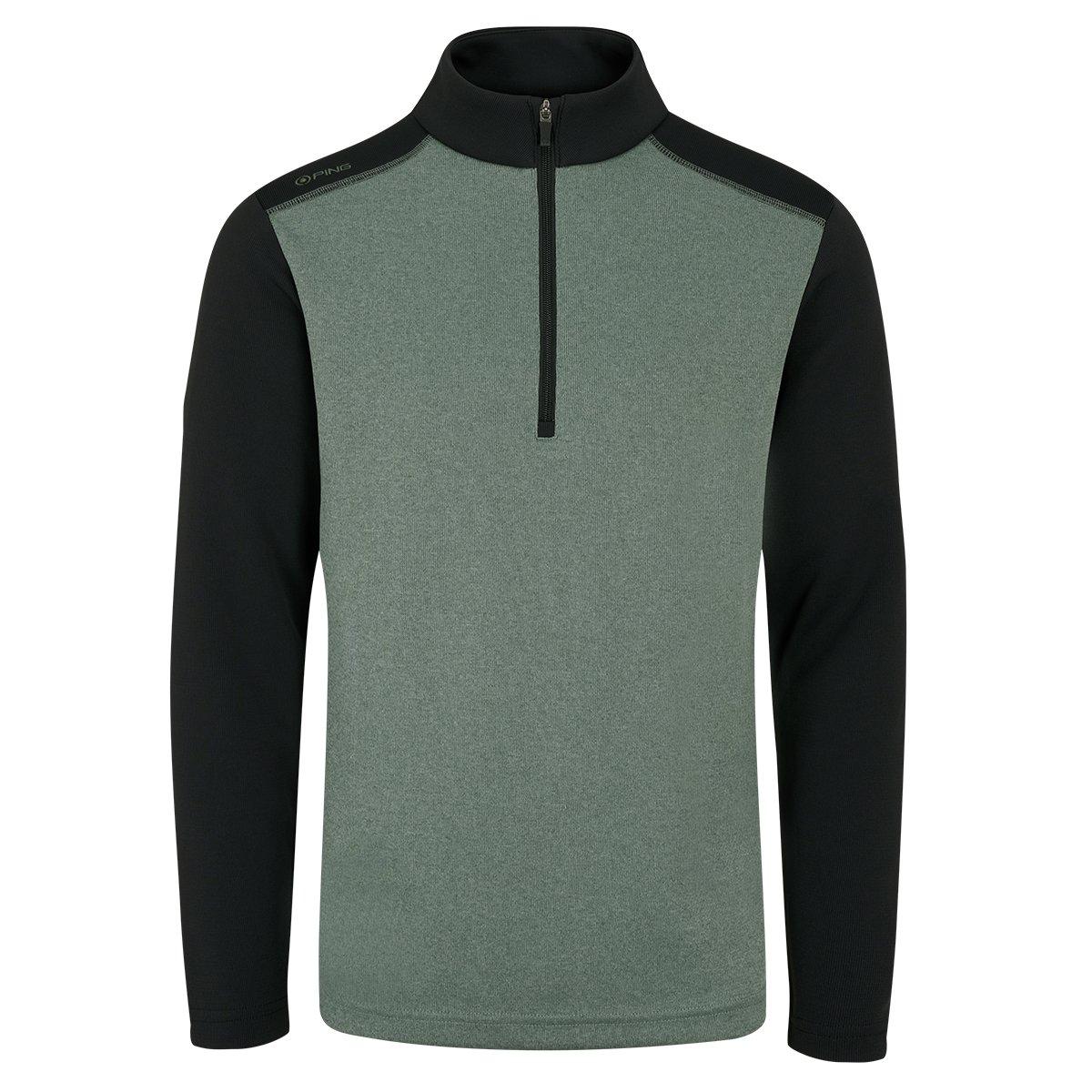 Ping Ramsey Half Zip Top Men's (Laurel Green Marl Black)