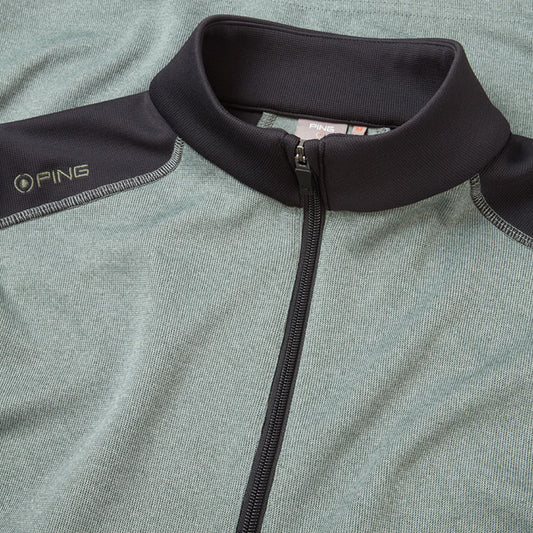 Ping Ramsey Half Zip Top Men's (Laurel Green Marl Black)