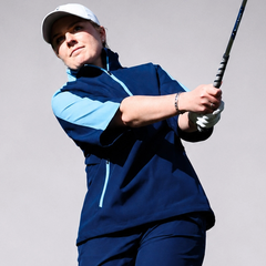 ProQuip Paige Half Sleeve Rain Jacket Women's (Navy Bonnie Blue)