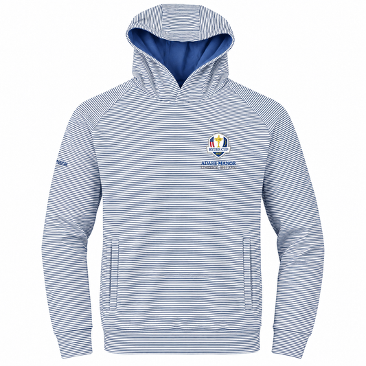 Glenmuir Ryder Cup 2027 Cameron Hoodie Men's (White Tahiti Blue Stripe)