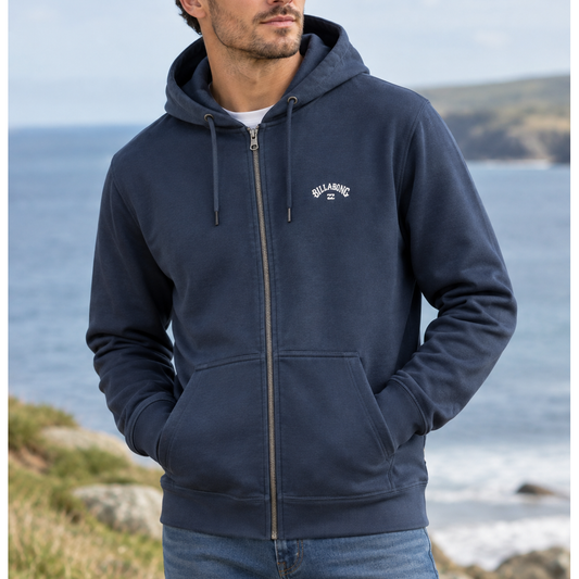Billabong Arch Full Zip Hoodie Men's (Navy KRQ0)